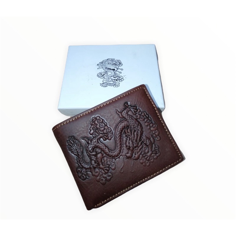 DOMPET PRIA KULIT ASLI DOMPET KULIT ASLI UKIRAN HARIMAU DOMPET LIPAT KULIT ASLI