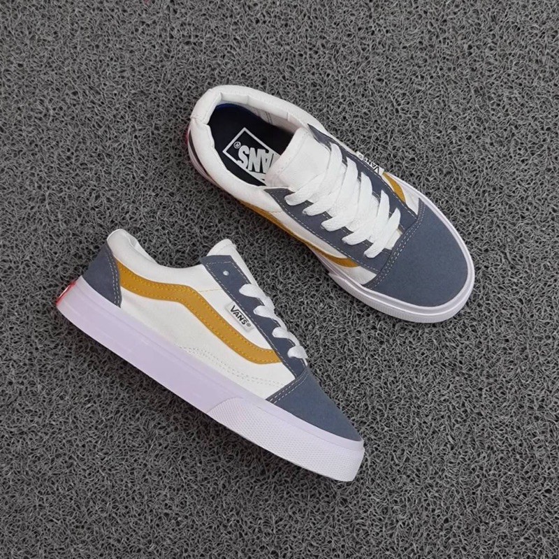 SEPATU ANAK VANS OLDSKOOL VAULT OG PUTIH GOLD TALI KIDS GRADE ORIGINAL