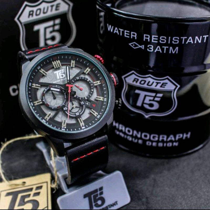 T5 H-3625 / Jam T5 kulit Chrono ori