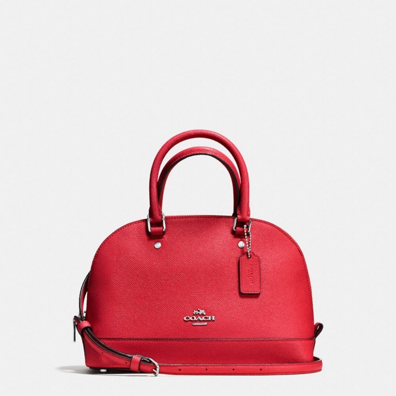 Coach Mini Sierra Satchel In Signature Red Leather (57555)