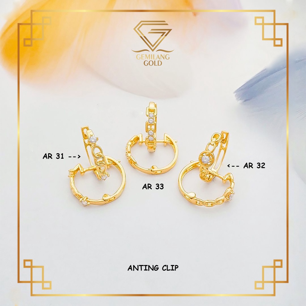 ANTING EMAS ASLI KADAR 300 (6K) & 375 (8K) LUCU & UNIK MODEL RANTAI BELT ANTING SABUK WANITA DEWASA 