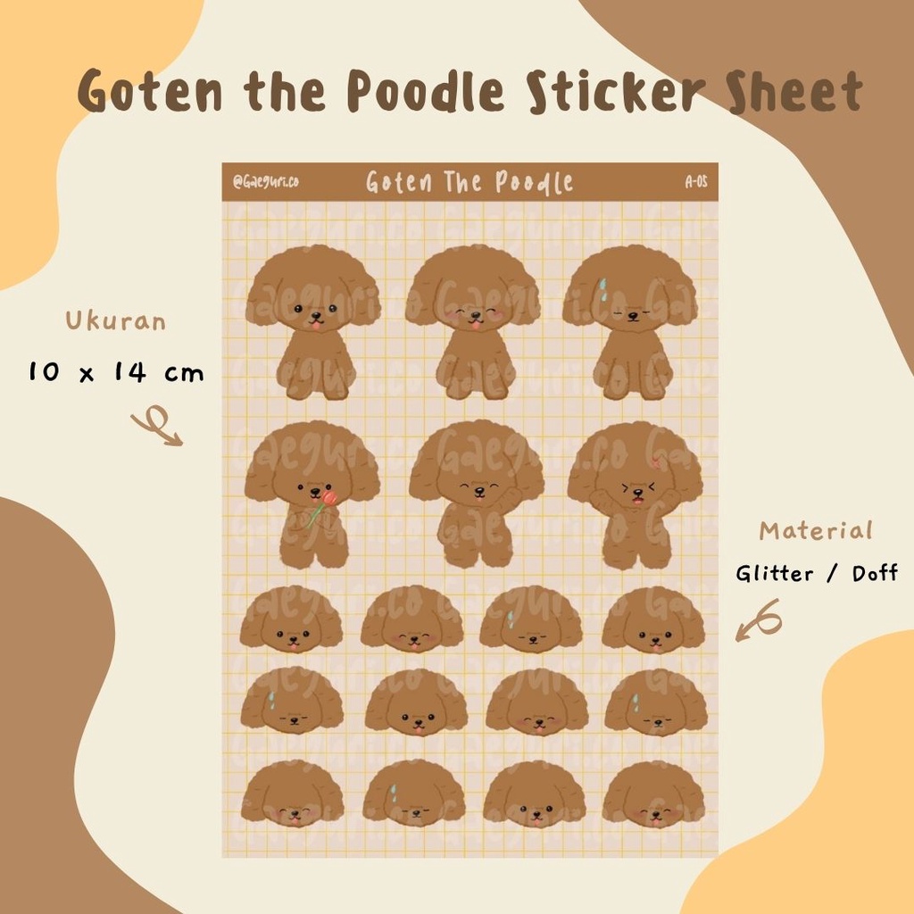 

Goten The Poodle | Gaeguri.co Sticker