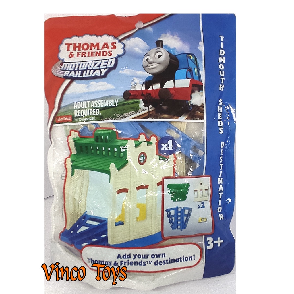 Set Track Thomas and Friends Motorized RAILWAYs TIDMOUTH SHEDS DESTINATION stasiun kereta thomas rel