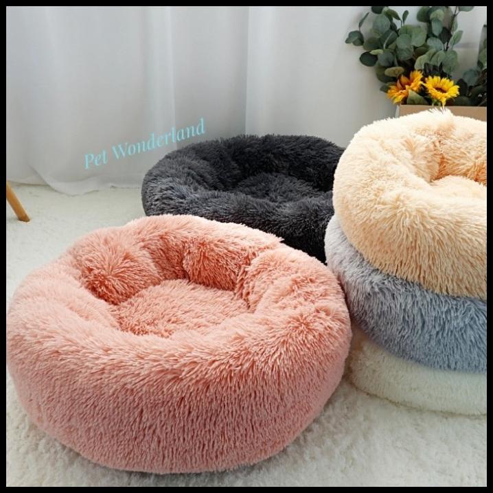 Kasur Tempat Tidur Bulu Anjing Kucing Hewan 50X50Cm Bulat Pet Dog Bed