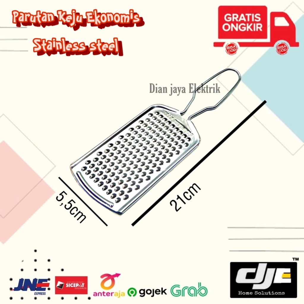 Parutan keju coklat lemon stainless murah meriah 21 cm