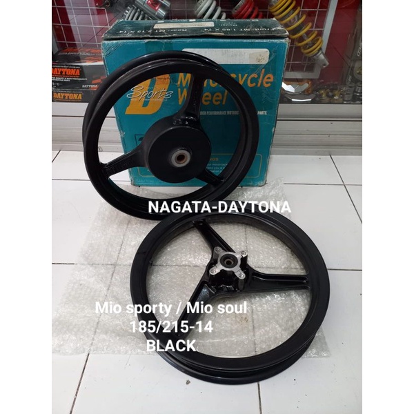 Jual VELG PELG DAYTONA MIO SPORTY SOUL 185/215-14 ORIGINAL JAPAN. BLACK