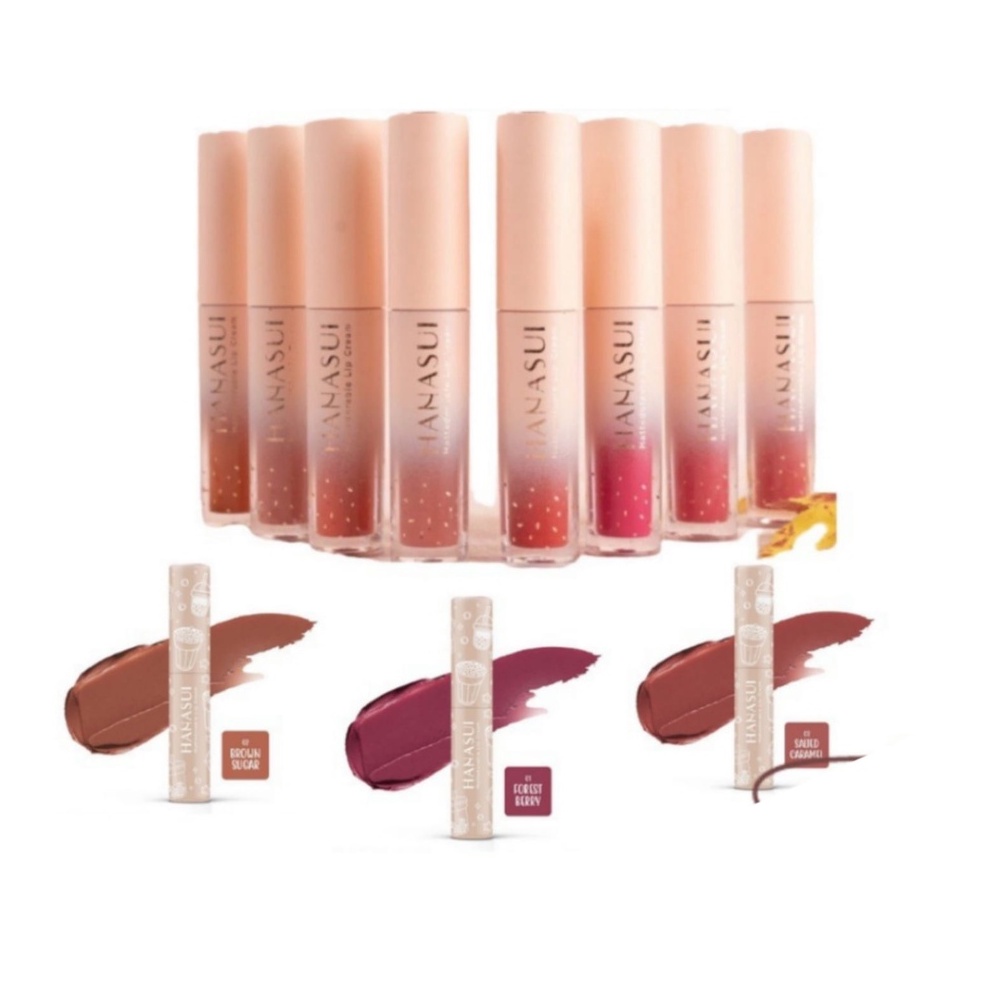 HANASUI LIPCREAM MATTEDORABLE | HANASUI BOBA EDITION LIPCREAM ALL VARIAN