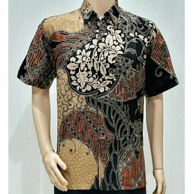 Kemeja Batik Pria Jumbo 4L-5L Lengan Pendek Big Size Modern XXXL XXXXL ARN-Htm