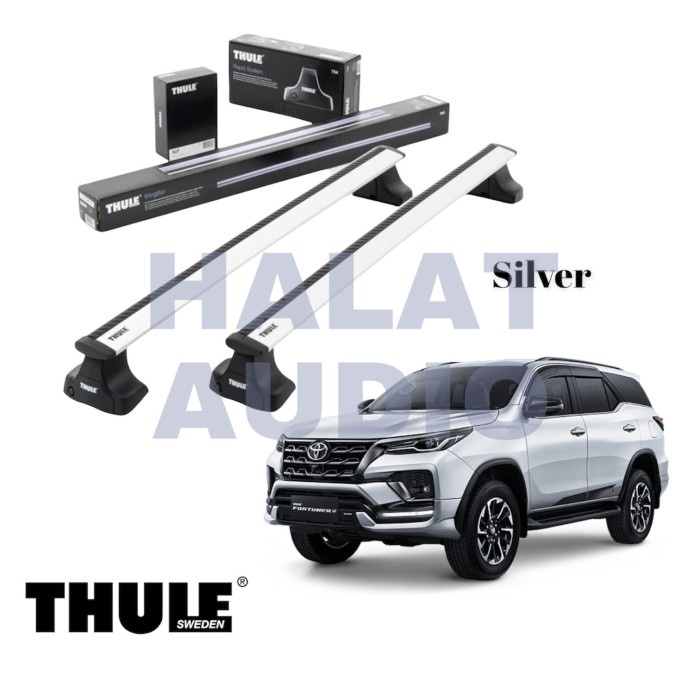 Thule Sweden Roof Rack Cross Wing Bar Evo Silver All New Fortuner VRZ