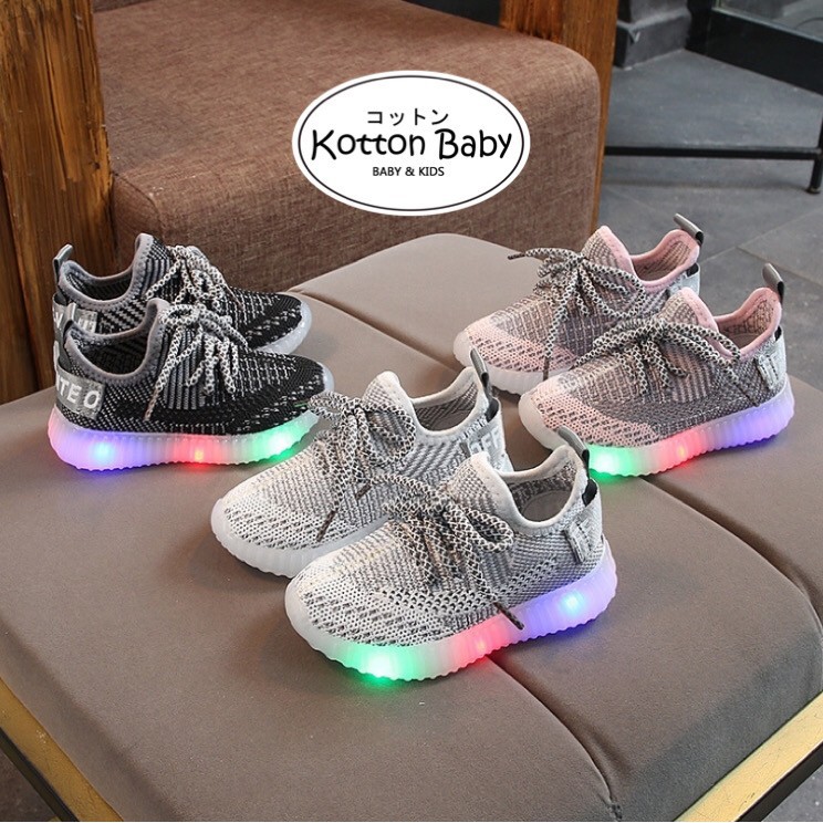 1-6thn | SEPATU ANAK SNEAKER LED YM ANAK SHOES PEREMPUAN LAKI-LAKI CASUAL FORMAL GAUL YMKID