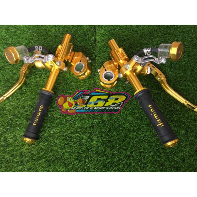Paket stang jepit master rem nissin hidrolik dua tabung satria fu vixion ninja cb150 sonic tiger