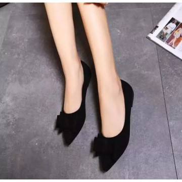 Sepatu Flatshoes Wanita Double Suede Pita