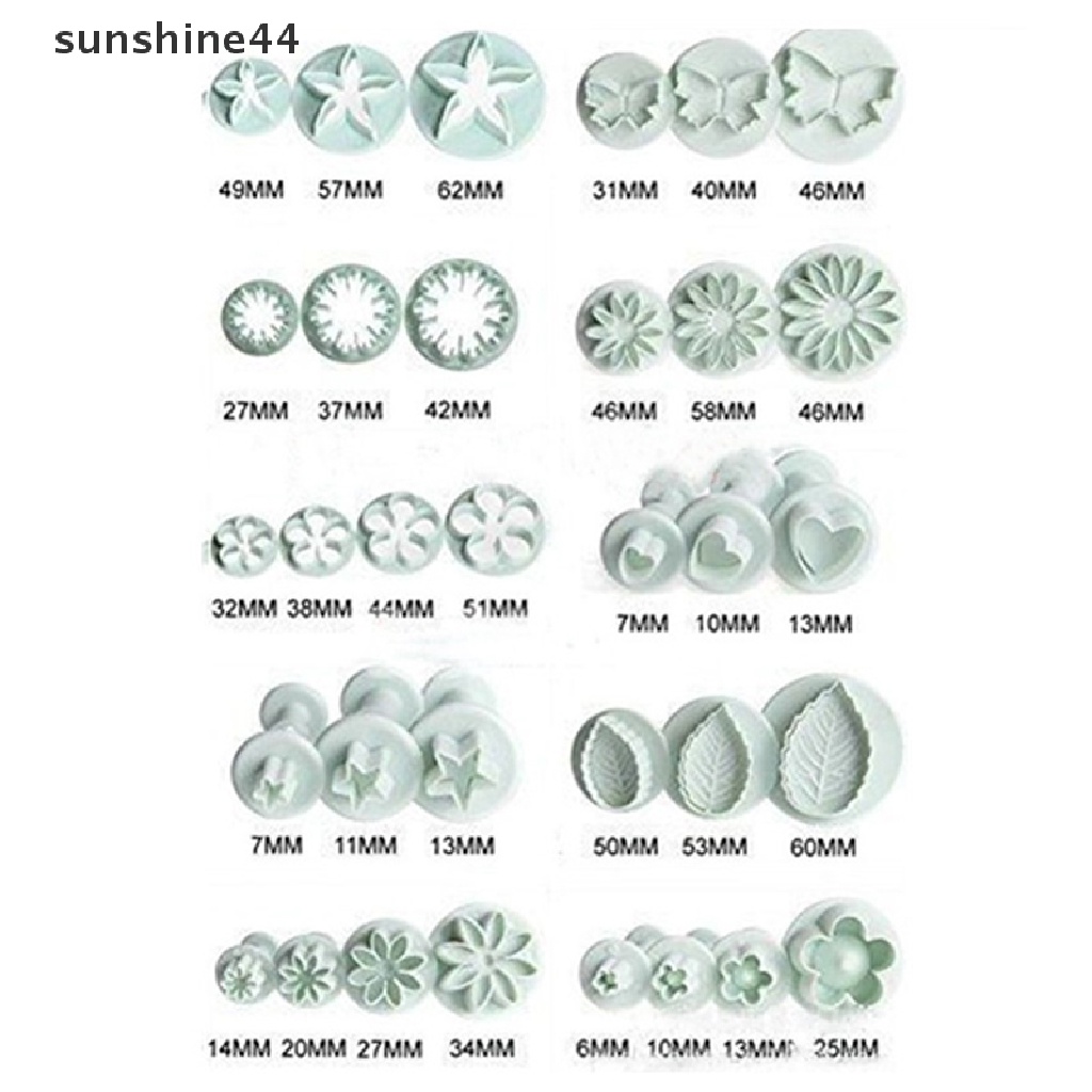 Sunshine 33PCS Cetakan Pemotong Fondant / Biskuit / Kue DIY