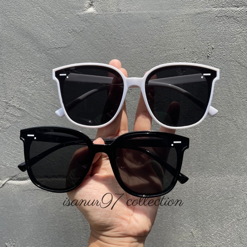 ISANUR97 - Kacamata Bulat Cat Eye Mata Kucing Kacamata Hitam Fashion Korea Sunglasses-1