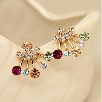 ➰CKK➰ Anting Tindik Mini Wanita RAINBOW FA88 Korea Fashion Women Earring Giwang Aksesoris Perhiasan Cewe