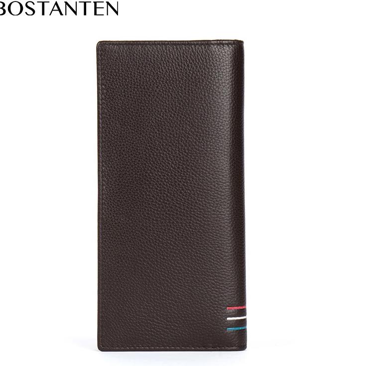 Rekomendasi BOSTANTEN Dompet kulit asli pria Dompet pria gaya bisnis panjang