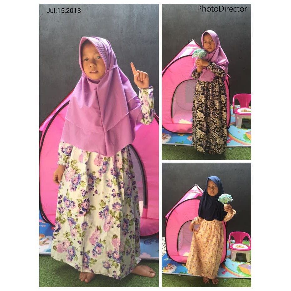 Unik Gamis Katun Jepang Anak Limited