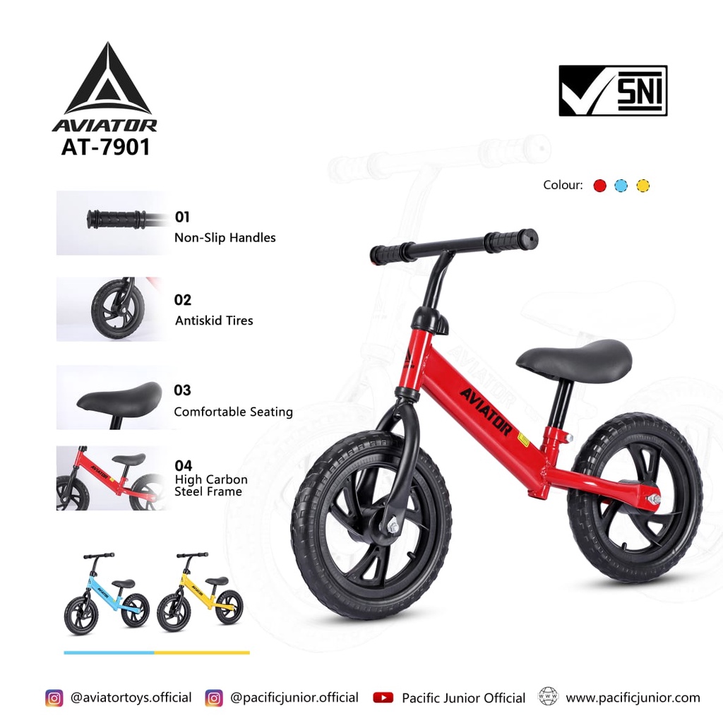 BALANCE BIKE AVIATOR AT-7901 sepeda anak balita tanpa pedal ride on / Exotic 2011