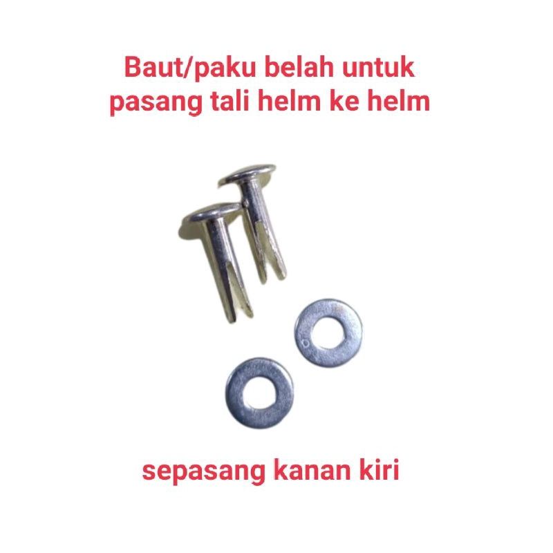 Paku Belah untuk pasang TALI KUNCI HELM (SEPASANG)