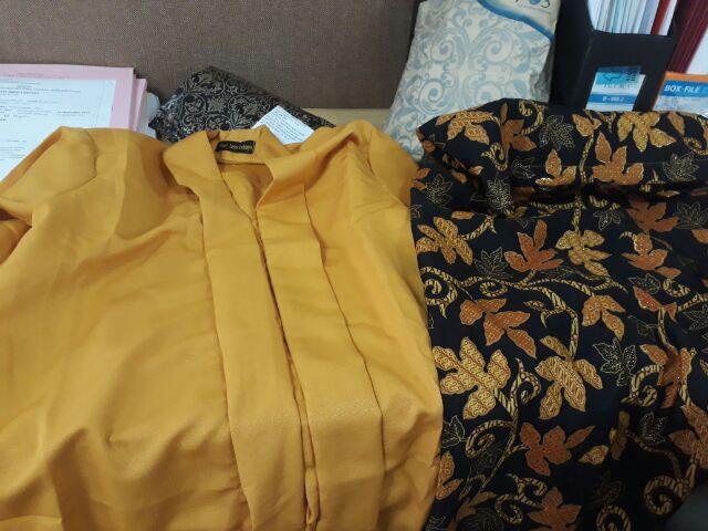 (cod) Setelan Kebaya Kutu Baru Floy Gold Terlaris