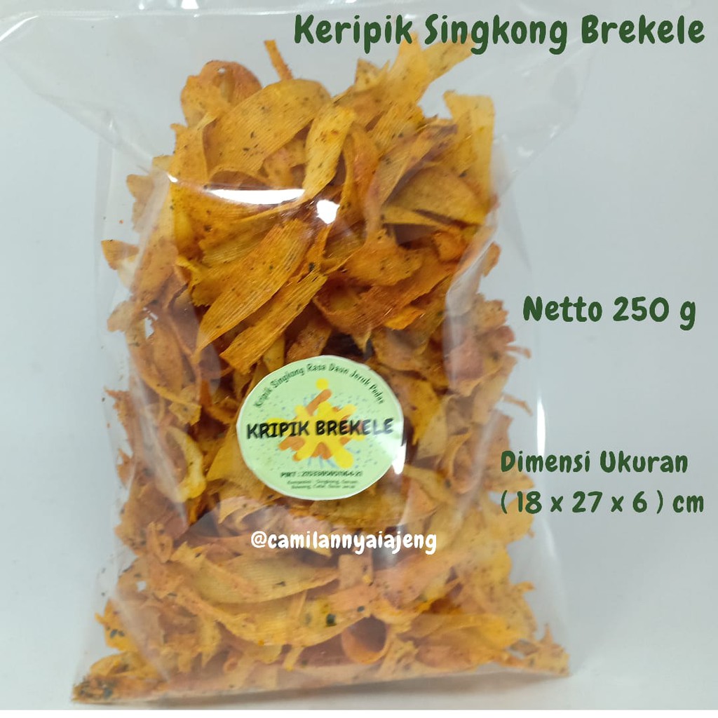 

Keripik Singkong Brekele Rasa Pedas Manis Daun Jeruk Khas Kebumen 250 g