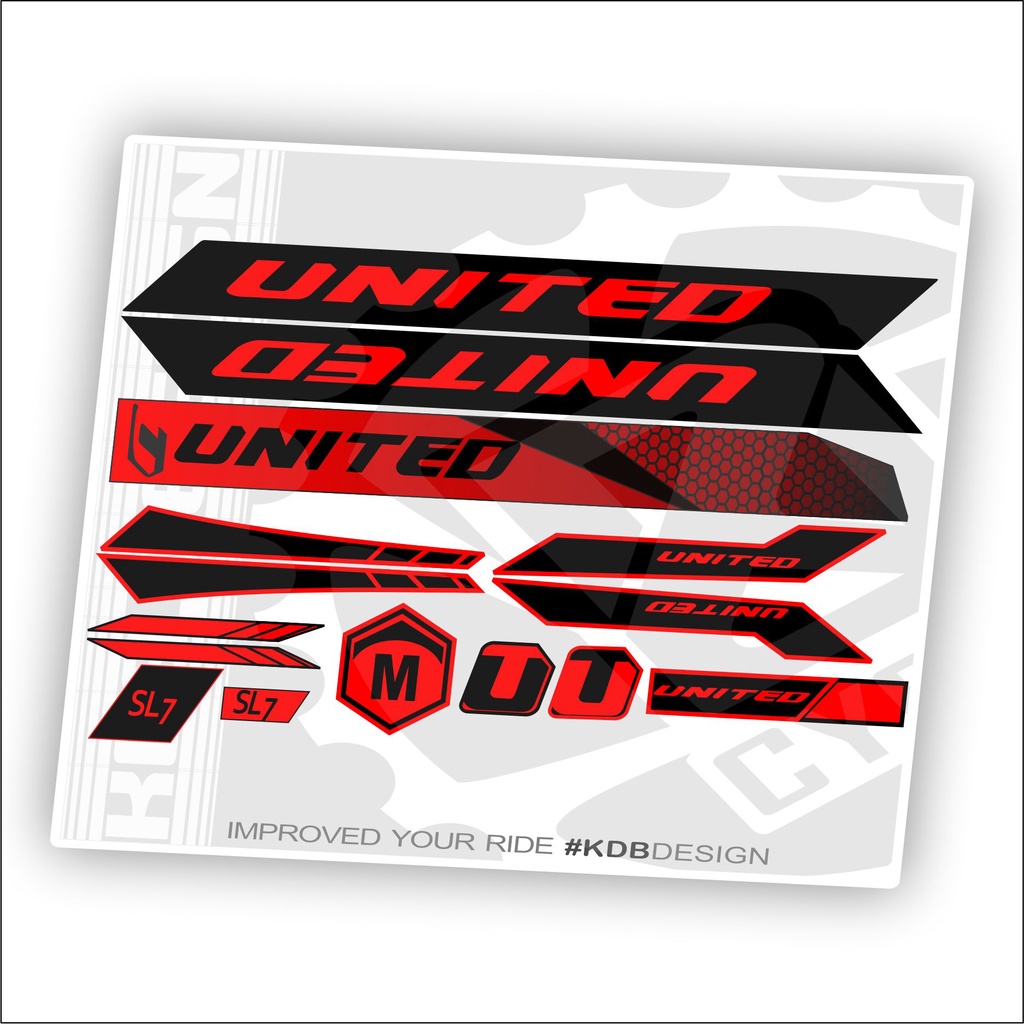 decal Frame SL 7 custom Klaten decal bike  stiker sepeda