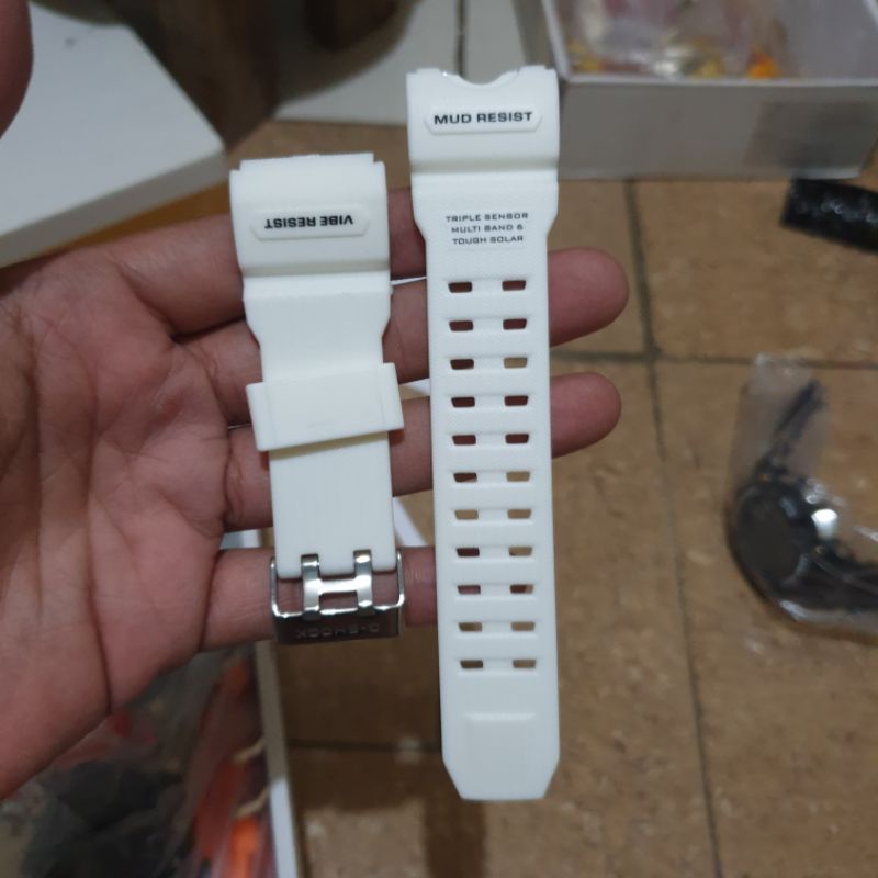 TALI JAM CASIO GSHOCK GWG1000 G SHOCK GWG 1000 STRAP JAM GSHOCK PUTIH HITAM