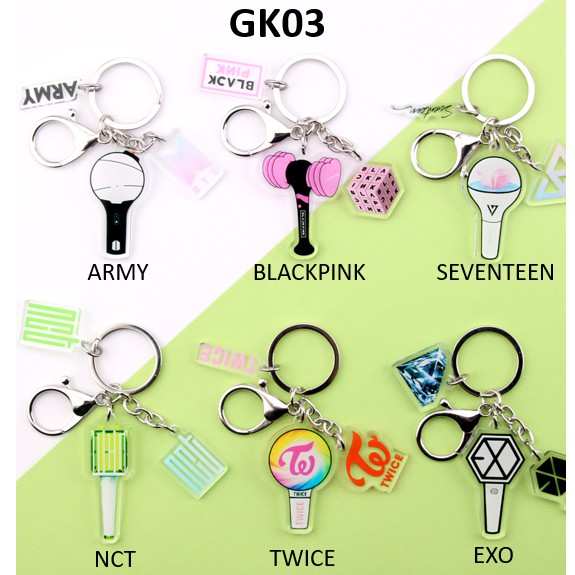 ELFYDO - GK03 Gantungan Kunci KPOP Lightstick Akrilik Light Stick Korea Group