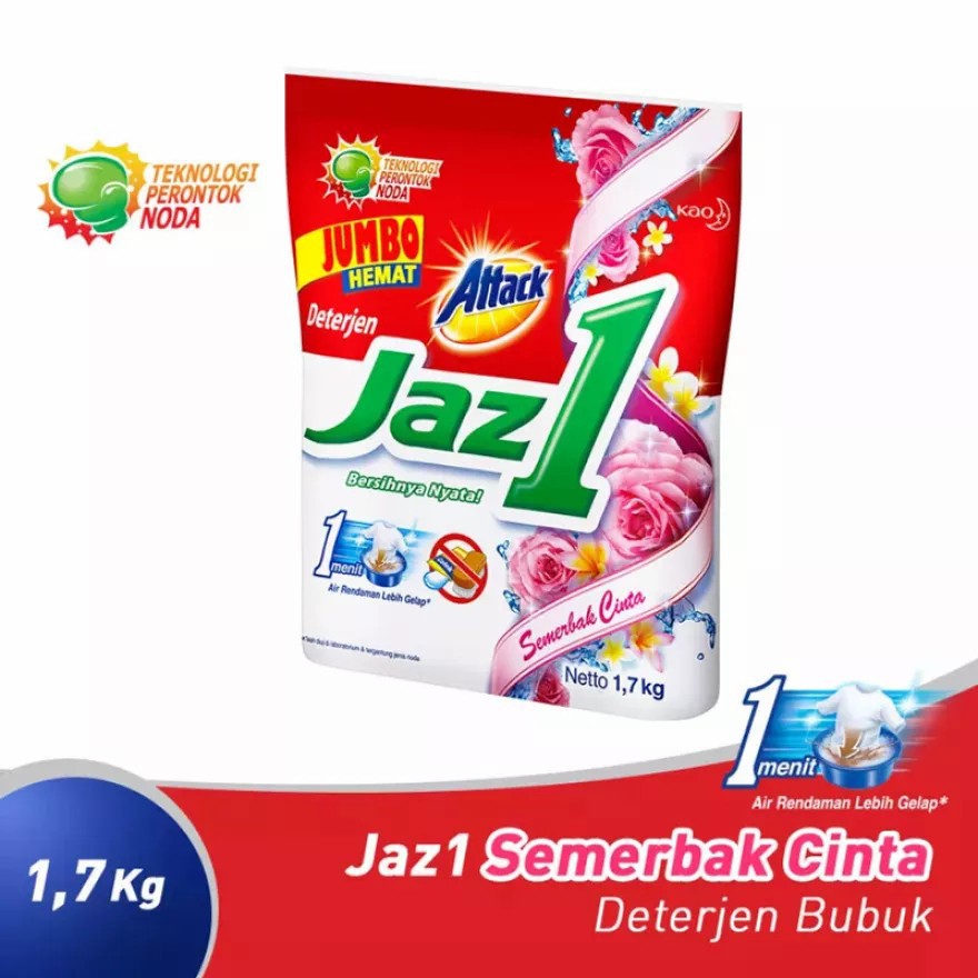 Attack Detergent Powder Jaz1 Semerbak Cinta 1.7kg