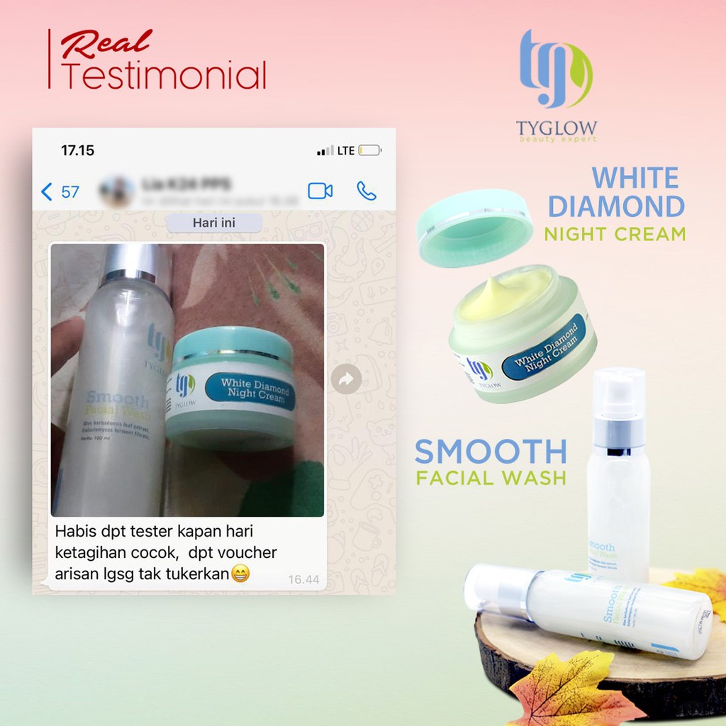 Paket Diamond Whitening Tyglow - paket pemutih wajah glowing skincare BPOM