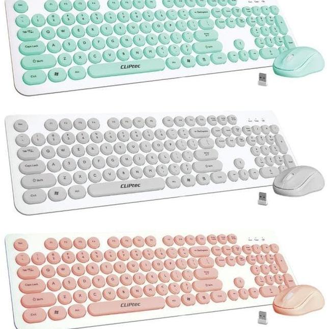 Keyboard Mouse CLIPtec Wireless Combo Young Air RZK340 1200DPI - RZK 340