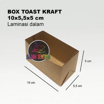 BOX ROTI BAKAR / TOAST BOX / KOTAK ROTI PANGGANG KRAFT
