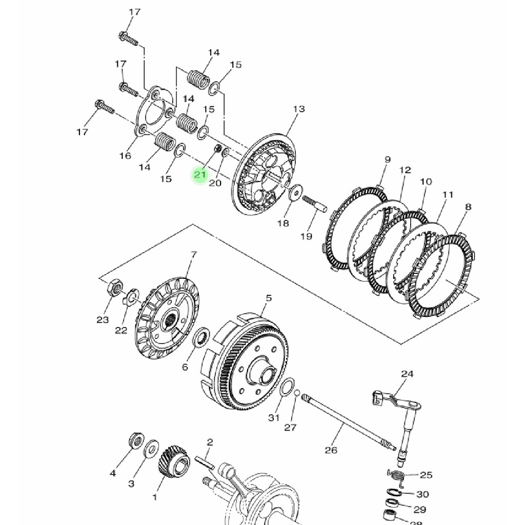 NUT MUR ADJUSTING STELAN SETELAN KOPLING VIXION OLD LAMA OVI NEW LED BK8 NVL NVA ORI 3C1-E6344-00