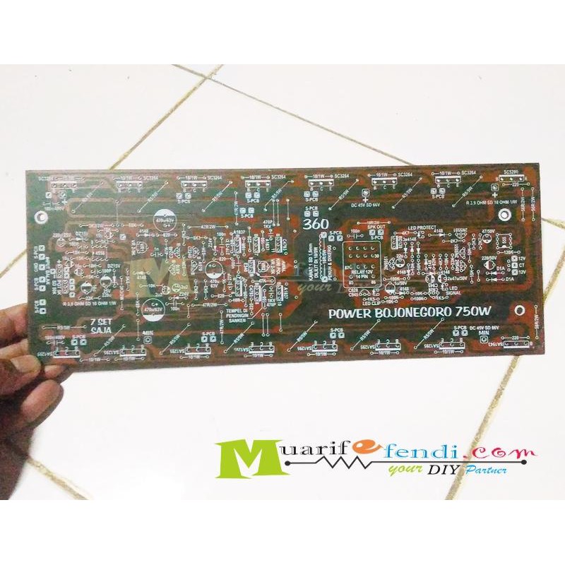 PCB Power Amplifier 750Watt Sanken 8 set panjang 30cm plus protector BOJONEGORO