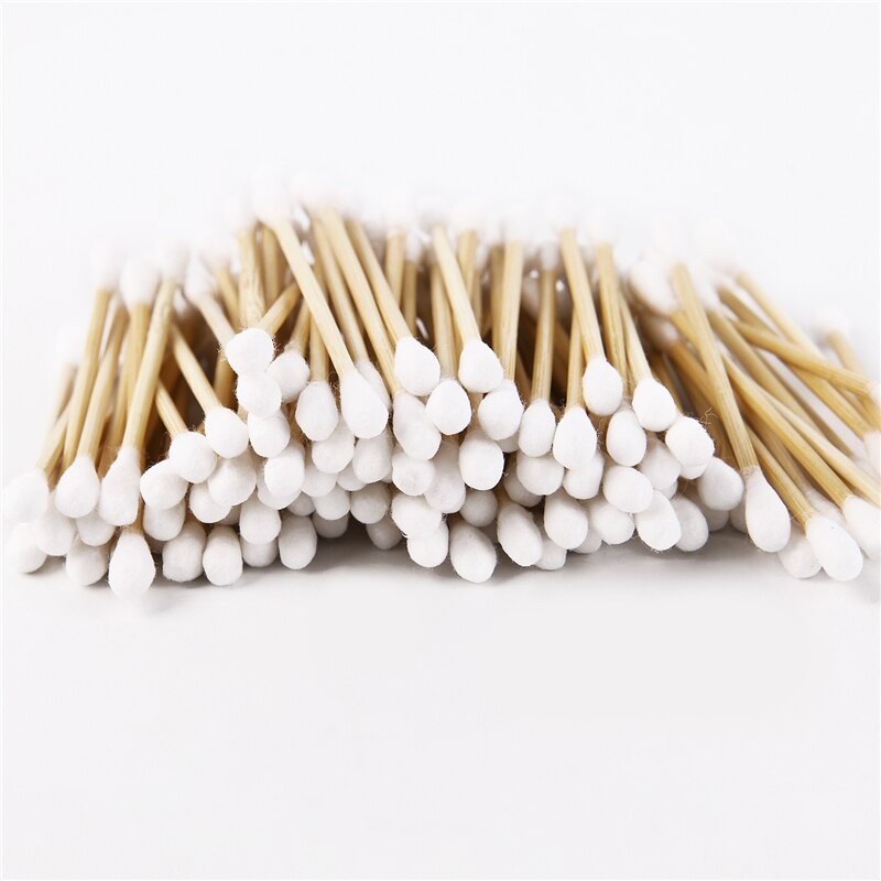 Korek Kuping Cotton Buds Bambu Pembersih Telinga Korek Kuping Bambu Pembersih Telinga 200PCS