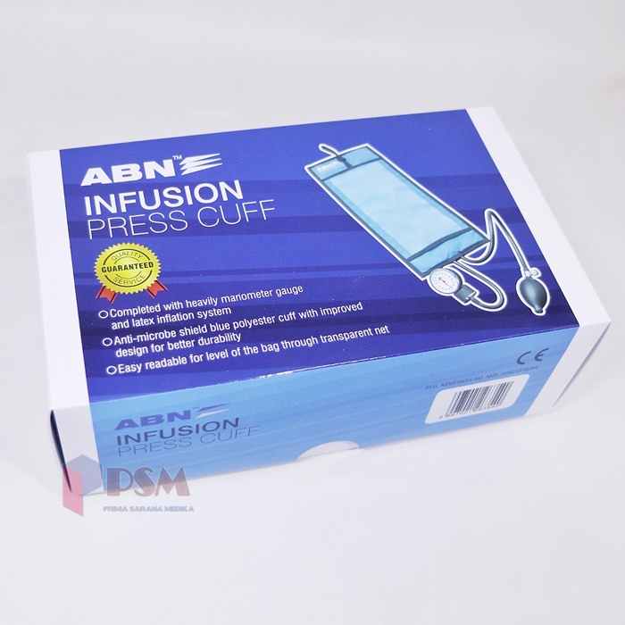 Infusion Press Cuff 500ml ABN / Pressure Bag Alat Pompa Cairan Infus