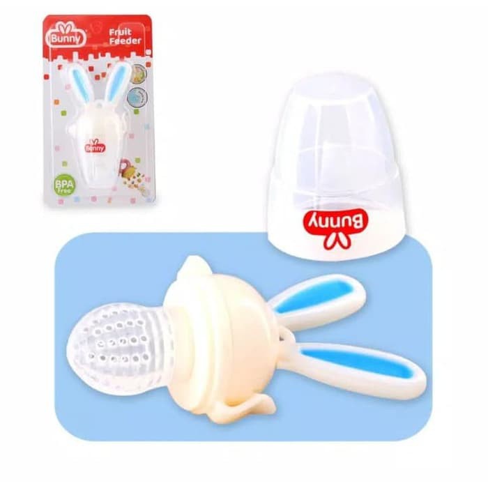 [AFF0001] Lusty Bunny Rabbit Fruit Feeder - LustyBunny Teether / Gigitan / Empeng Buah Bayi Telinga Kelinci