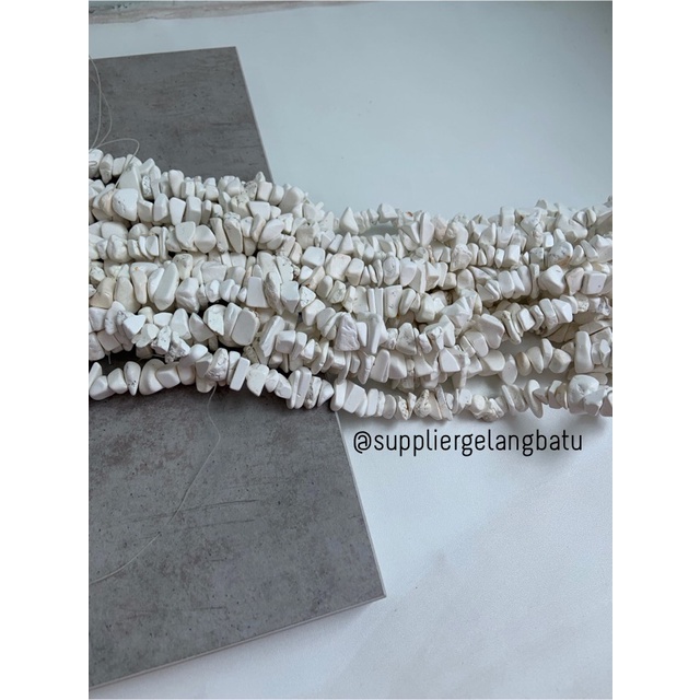 KERIKIL BESAR Batu white ONYX DOFF 2cm kalimantan pilihan putih agatis bahan kalung gelang anting strap mask kerajinan tangan craft citayam fashion week etink vintage elegan bali manik crystal perhiasan