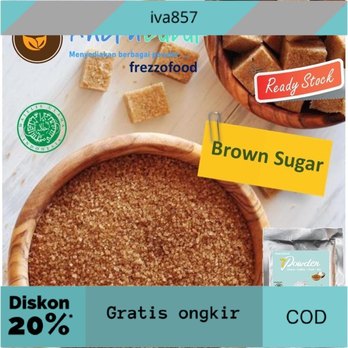 

PROMO Bubuk 7 Powder - Topping gula bubuk - Brown Sugar ( Gula Aren) 1kg GRATIS ONGKIR
