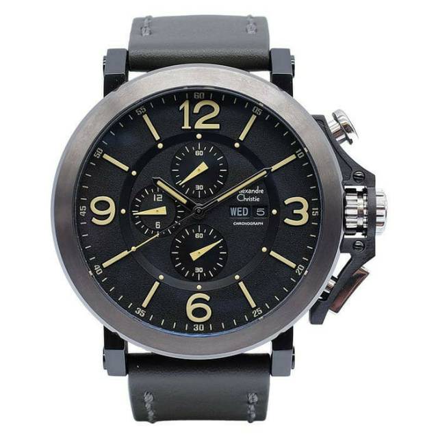 ALEXANDRE CHRISTIE AC 6281 FULL BLACK.ORIGINAL.GARANSI RESMI