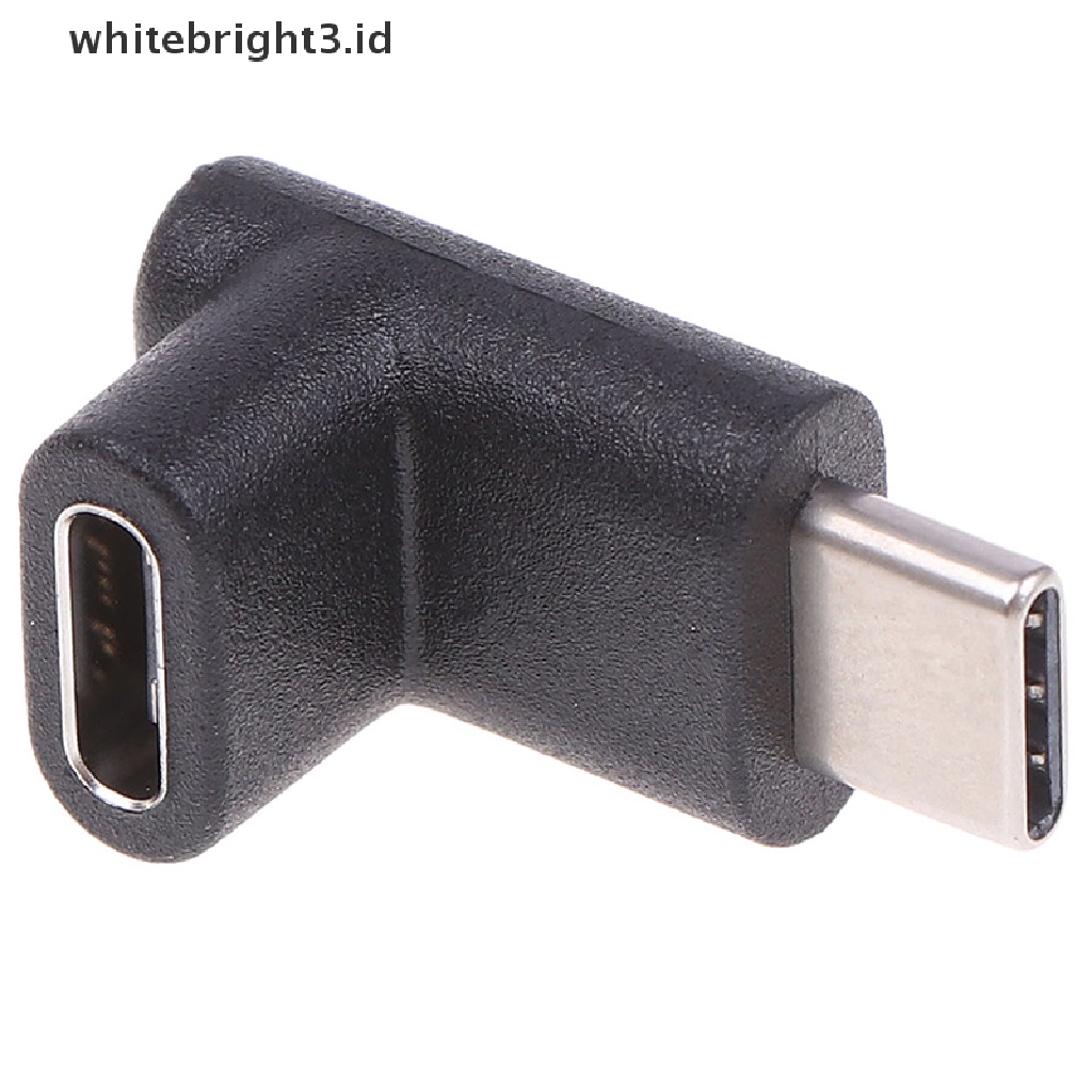 (whitebright3.id) Adapter Konverter USB 3.1 Tipe C Male Ke Female Sudut Kanan 90 Derajat