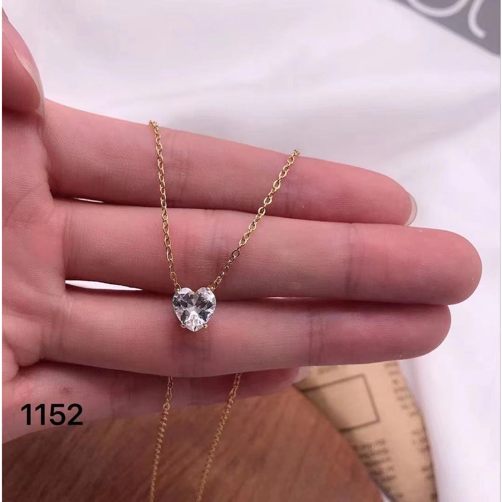 Kalung Titanium Permata Perhiasan Fashion 1152