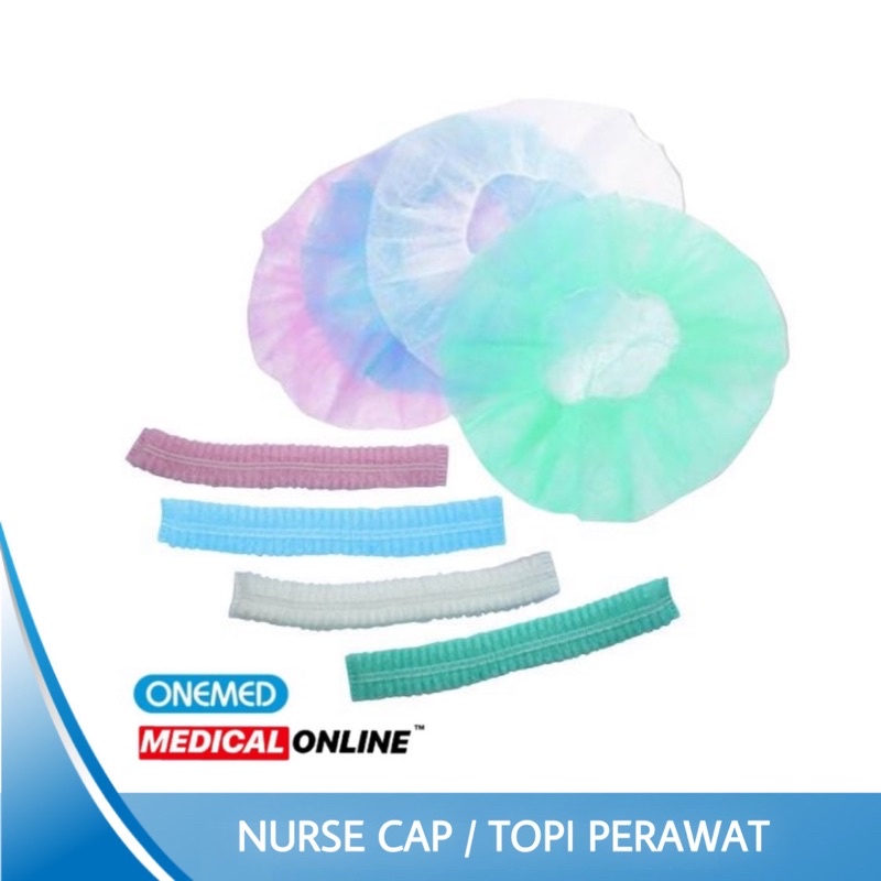 NURSE CAP ONEMED TOPI SUSTER PENUTUP KEPALA HAIR CAP HAIR NET MEDICAL ONLINE MEDICALONLINE