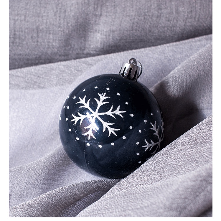 [Christmas Products] 6Pcs/Set Plastic Painted Clear Christmas Balls Ornaments