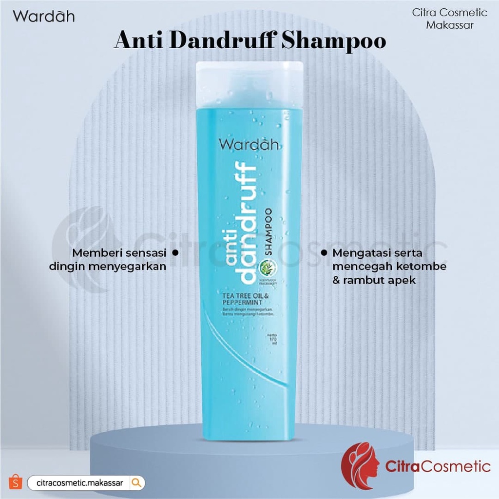 Wardah Shampoo &amp; Conditioner Series 170Ml Daily Fresh | Hairfall | Anti Dandruff | Nutri Shine