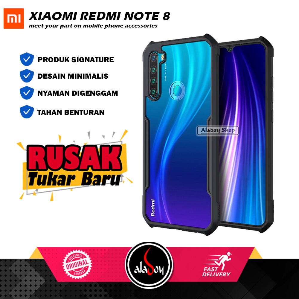 Case Xiaomi Redmi Note 8 Armor Fusion Shockproof Transparent Premium Casing