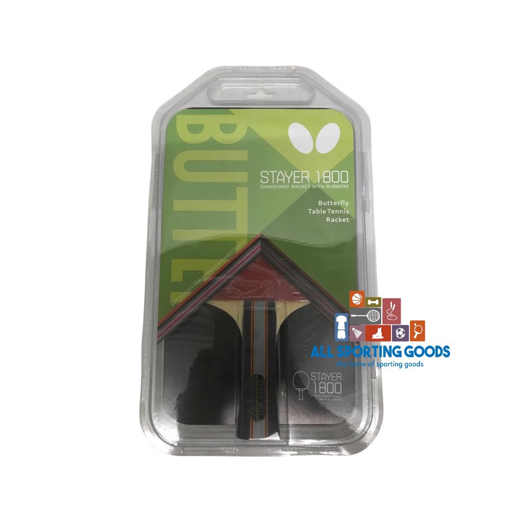 Bet Pingpong Tenis Meja Butterfly Stayer 1800 Grade Ori