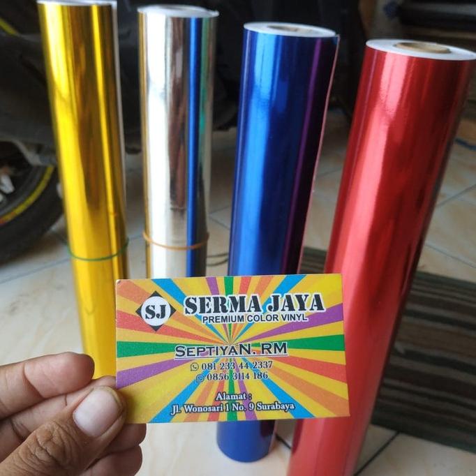 stiker Sticker crom crome Chrome Infinity bahan lentur melar