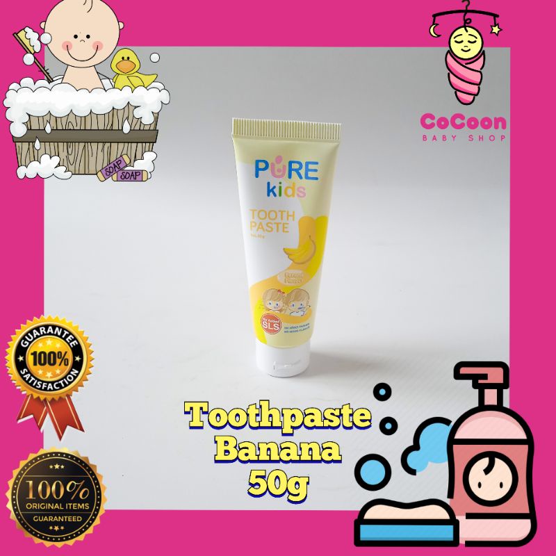 Pure Kids Toothpaste Banana Flavour 50g 50 g / Odol Pasta Gigi Anak