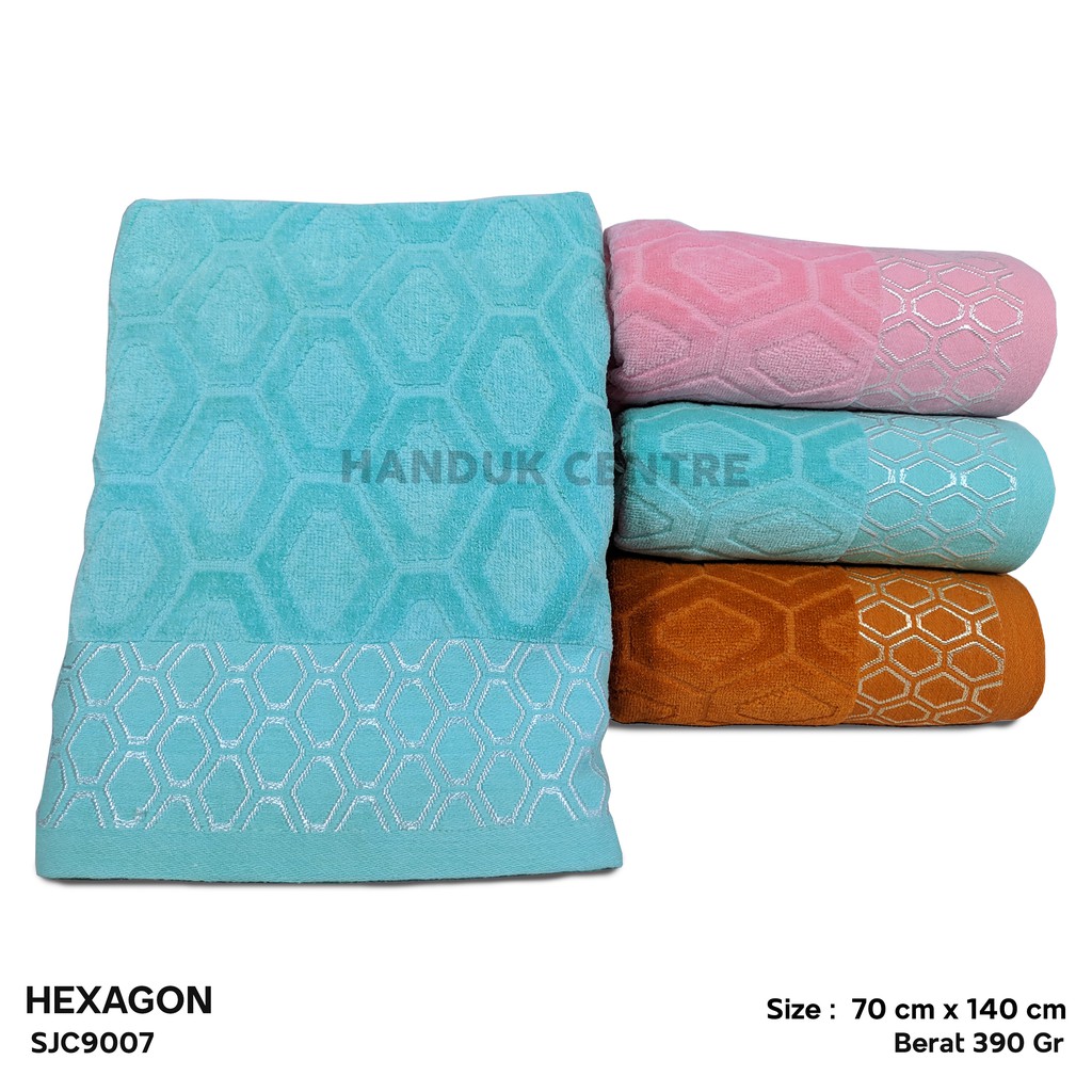 [ Handuk Centre ] Handuk Mandi Dewasa 70x140cm Hexagon Dixon || SJC9007